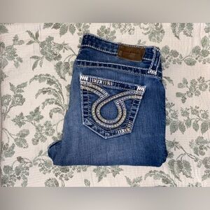 Big Star Blue Women's Jeans with Embroidery